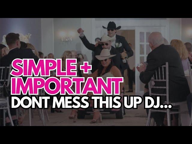 This is so simple, and IMPORTANT if you want to DJ weddings...