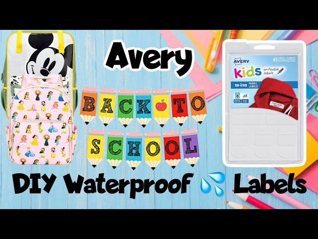 DIY Back to School Waterproof Labels I Avery