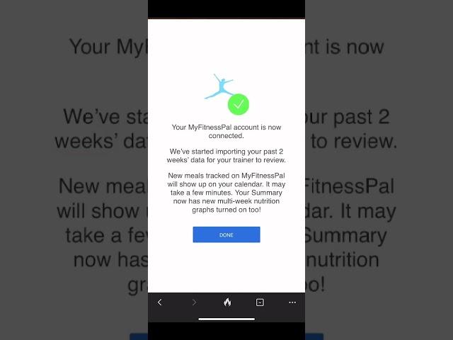 Connecting MyFitnessPal to Trainerize