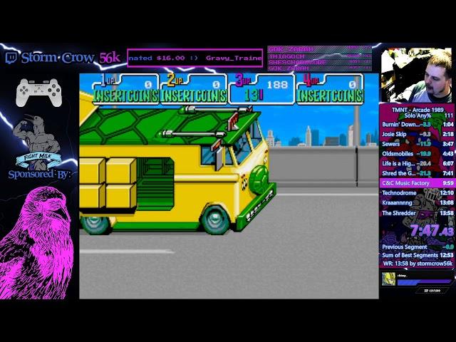 13:47 TMNT (ARCADE 1989) Any% WR as of 1/1/2020