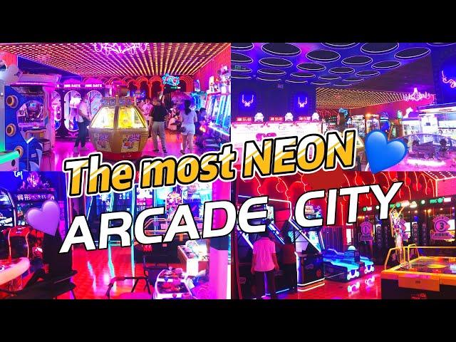 THE MOST NEON ARCADE CITY  Game Center in China