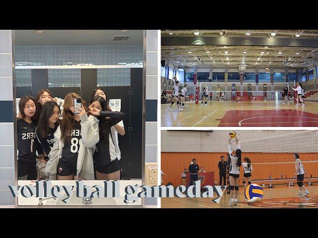 vlog | korean international student's volleyball gameday vlog // student athlete, GRWM, haikyuu irl