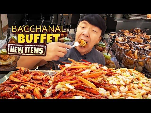 BIGGEST BUFFET in Las Vegas! Epic UNLIMITED Crab & Steak at Bacchanal Buffet in Caesars Palace