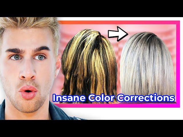 Hairdresser Reacts To Insane Color Corrections