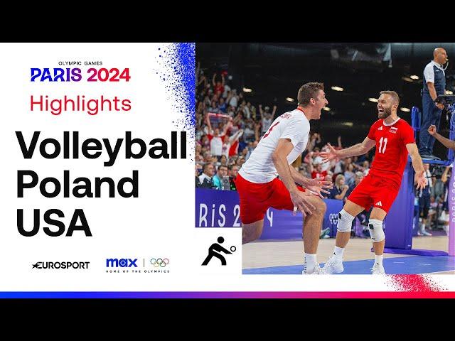 THRILLER IN PARIS! ‍ | Poland vs USA Volleyball Men's Semi-Final Highlights | #Paris2024 #Olympics