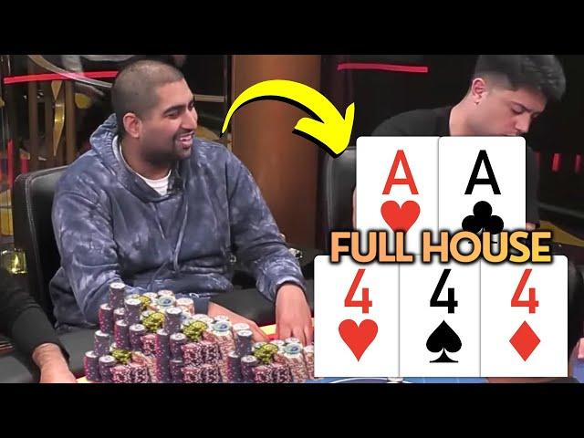 Nik's Full House on the RIVER for $50,000 at Live Cash Game