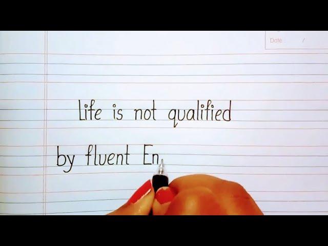 Simple Non Cursive Handwriting Style || English handwriting | Writing With Debika