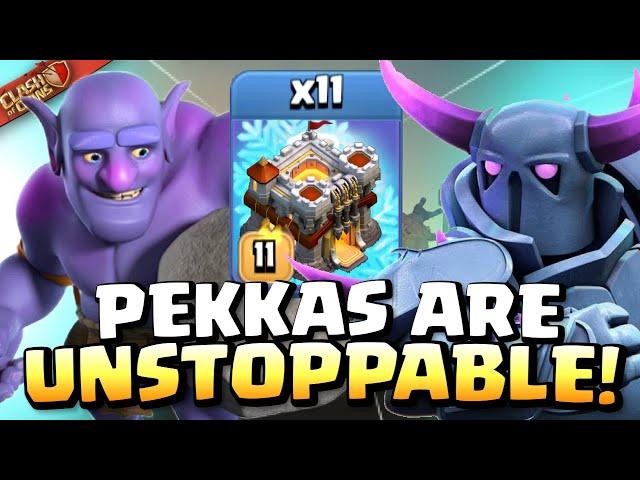 TH11 PEKKA BOWLER SMASH IS BROKEN! Best TH11 Attack Strategies NO SIEGE MACHINES | Clash of Clans