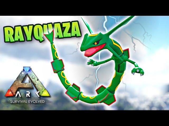 POKEARK : LEGENDARY POKEMON RAYQUAZA ENTERED DINOSAUR WORLD !  | ARK SURVIVAL EVOLVED MODDED