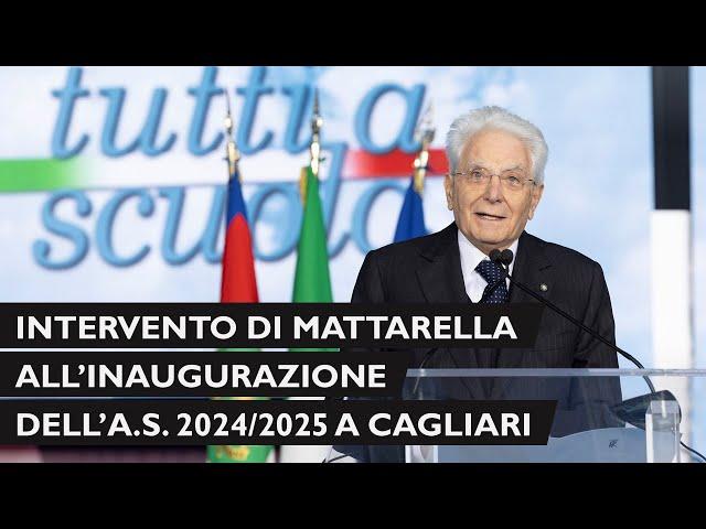 Mattarella alla cerimonia di inaugurazione dell’anno scolastico