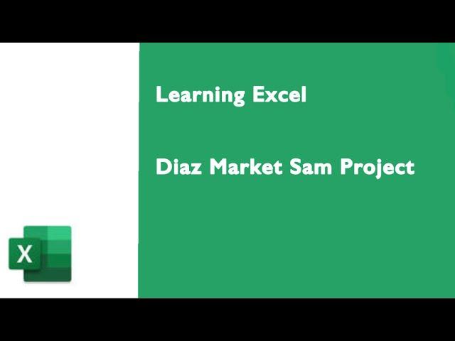 Diaz Marketing Excel Project tutorial part 1
