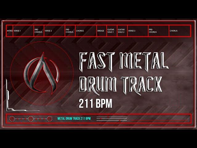 Fast Metal Drum Track 211 BPM | Preset 3.0 (HQ,HD)