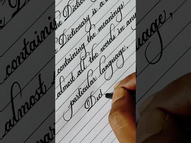 calligraphic writing with pen #calligraphy #handwriting #cursive #lettering