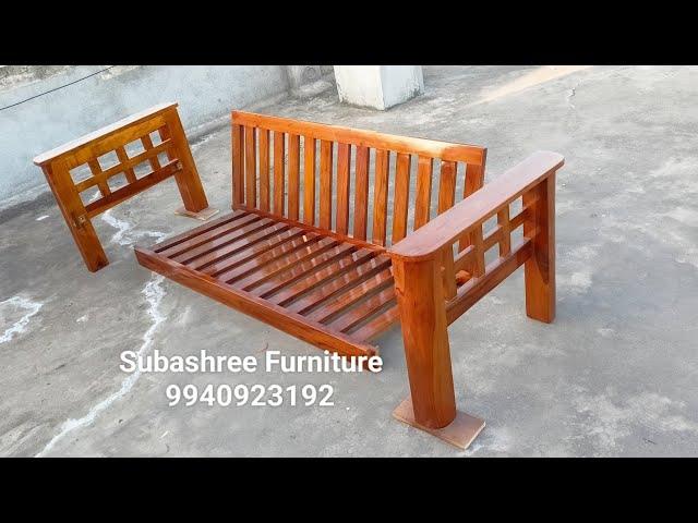 Assembly type teak wood sofa Chennai Subhashree Furniture