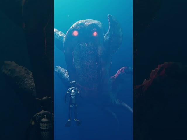 Giant creature under the ocean  #shorts  #creature #thalassophobia