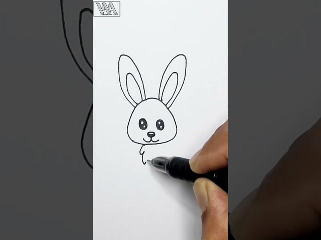 Very Easy Rabbit Drawing Shorts || How To Draw a Rabbit || #simple #drawing #shorts #video