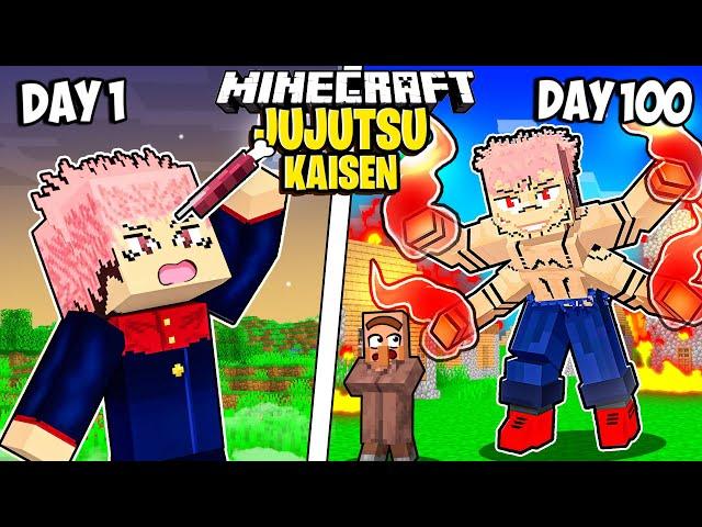 I Survived 100 Days as JUJUTSU KAISEN in Minecraft