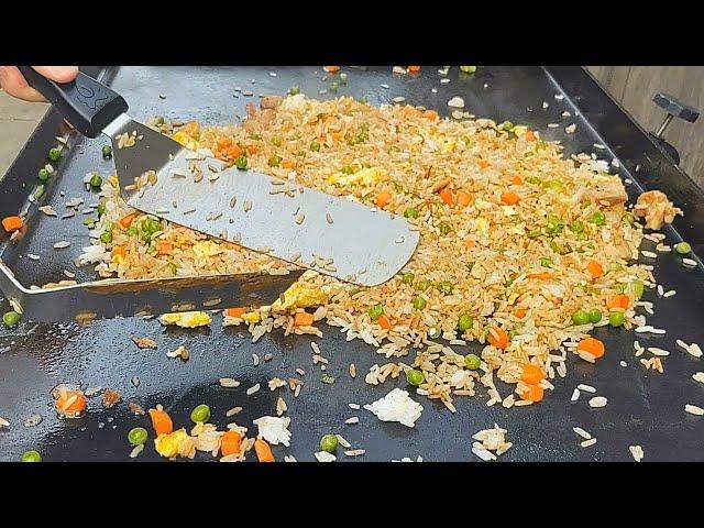 How to Make Chicken Fried Rice on a Griddle | Start to Finish