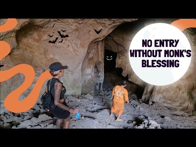 Katie Enters the Forbidden Cave of Wat Tham Khiritham, Accessible Only with a Monk's Blessing