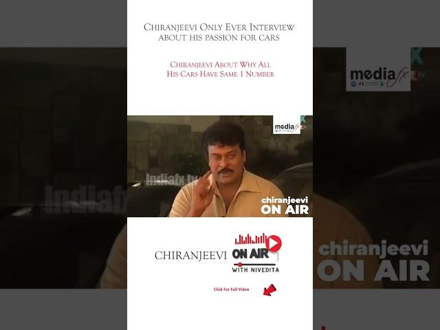 Chiranjeevi About Why All His Cars Have Same 1 Number || @MediaFxApp