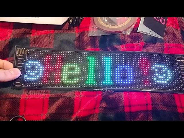 Rayhome RAYHOME Scrolling Bright Advertising LED Signs, Flexible USB 5V LED Car Sign Bluetooth App C