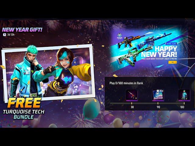 FREE Rewards Happy New Year Event Free Fire | Claim Gun Skin & Bundle Free Fire | FF New Event