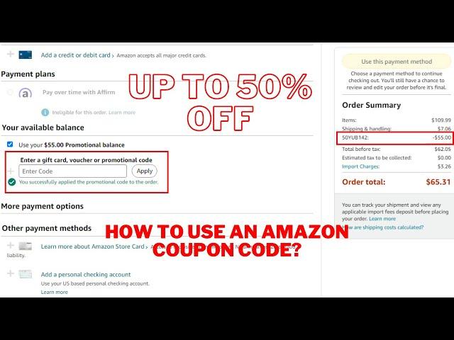 How to Use an Amazon Coupon Code? ( 2024 Tutorial Video )