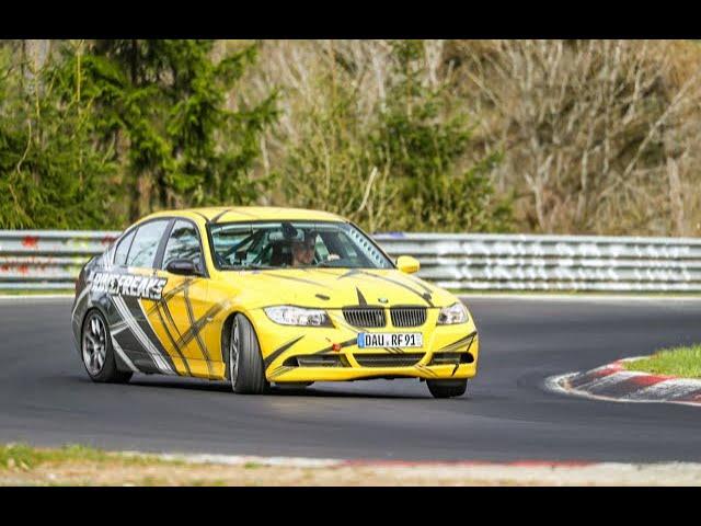 Nurburgring TF - Testing Ringfreaks rental car - BMW e90 330 - Really fun and lots of slides!!