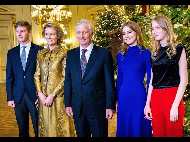 Belgian Royals at Christmas Reception at the Royal Palace in Brussels. #PrincessElisabeth