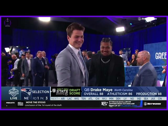 #Patriots select QB Drake Maye with the 3rd overall pick in the 2024 NFL Draft.