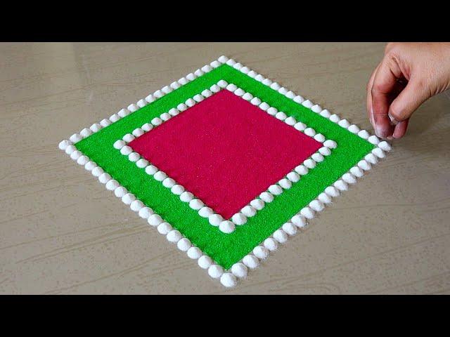 Easy And Simple Diwali Rangoli Designs | Easy Deepavali Rangoli Designs | Deepavali Kolam Designs