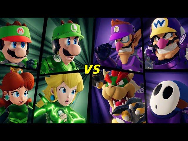 Mario Strikers: Battle League - Team Luigi vs. Team Waluigi (Hard CPU)