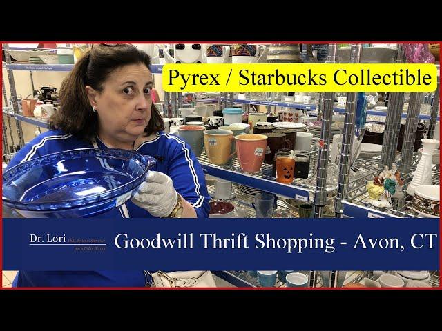 Starbucks Collectible at Goodwill Thrift Shop! Pyrex, Milk Glass, China - Thrift with me Dr. Lori