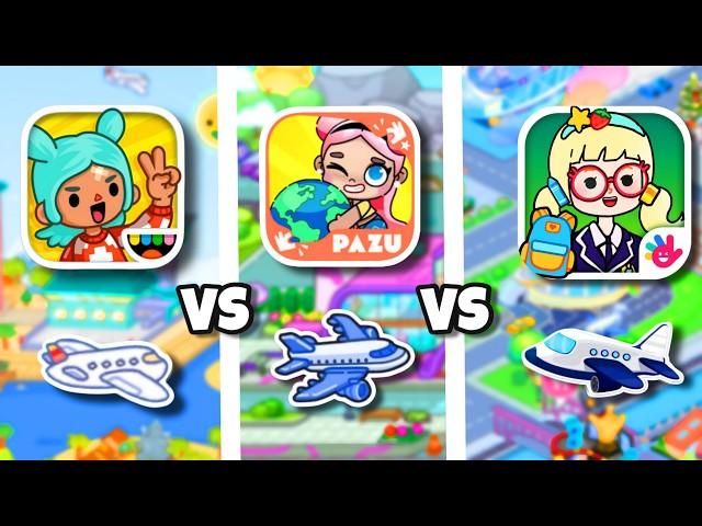 AIRPORT BATTLE!  Toca Boca VS Avatar World VS YoYa Busy Life 