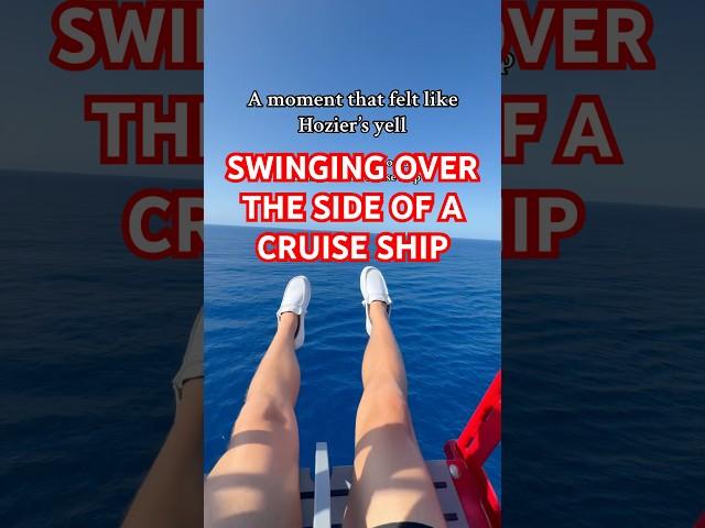 SWINGING OVER THE SIDE OF A CRUISE SHIP #mscworldamerica #cruise #cruiseship