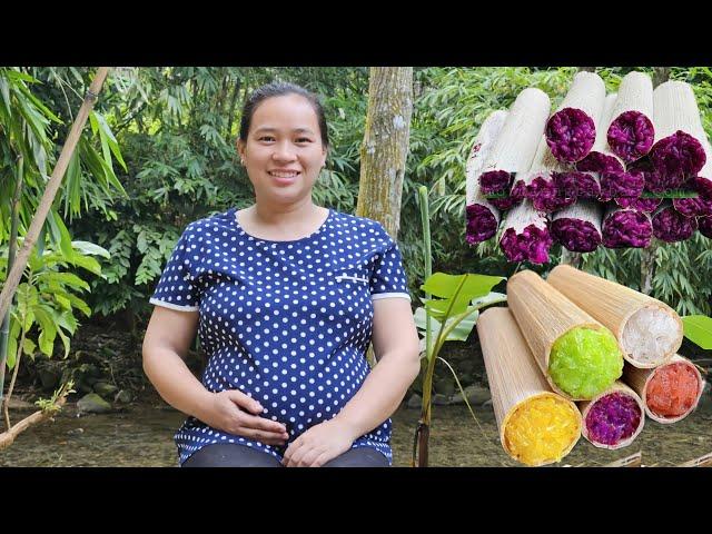 6 Months Pregnant Mother: How to Make Delicious Colorful Bamboo Rice - Ly Thi Ca