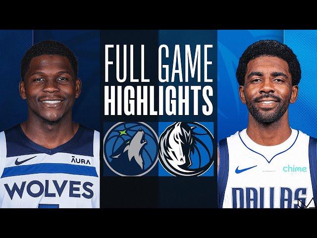 Minnesota Timberwolves vs Dallas Mavericks FULL GAME HIGHLIGHTS｜2023-24 NBA Season｜1/7 2024