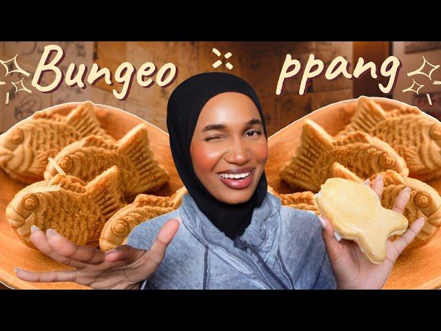 Trying samanco chocolate frozen dessert sandwich Bungeo-ppang for the first time