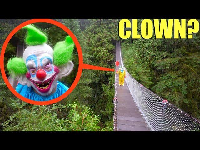 when you see this Clown, DO NOT try to cross the bridge! Run away Fast!! (He will hurt you)