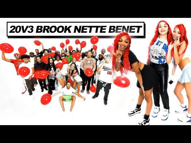20 GUYS VS 3 INFLUENCERS: BROOKLYN, NETTE & BENET