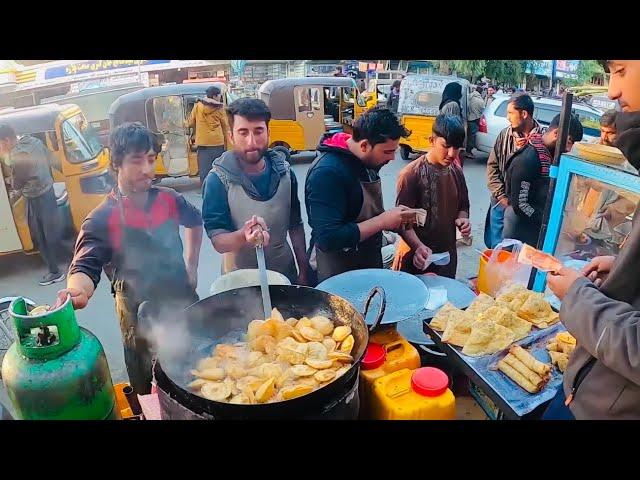 Early morning Street food in Kabul Afghanistan | Breakfast | Subha ka nashta | Samosa | Channa Lobya