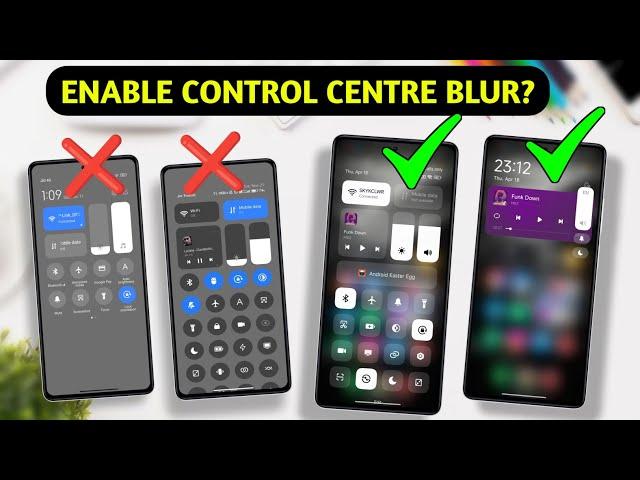 Enable Blur In Control Center in Any Redmi, Poco & Xiaomi Device | hyperos control center blur