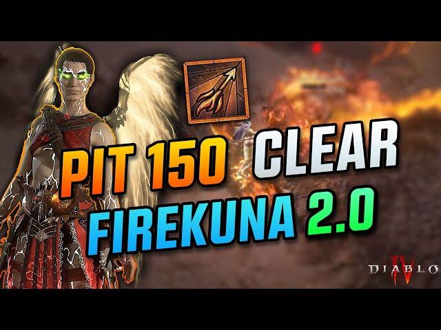 Best Fire Build PIT150 Solo Clear Firekuna 2.0 - S5 DIablo 4