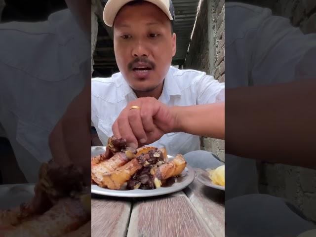 PORK SEKUWA NEPALI STYLE MUKBANG #shorts#porkrecipe full video link