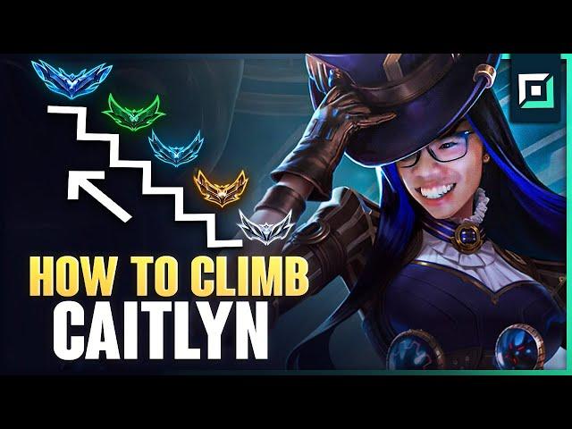 How to CLIMB OUT of LOW MMR using Caitlyn - Season 14 Caitlyn Gameplay Guide