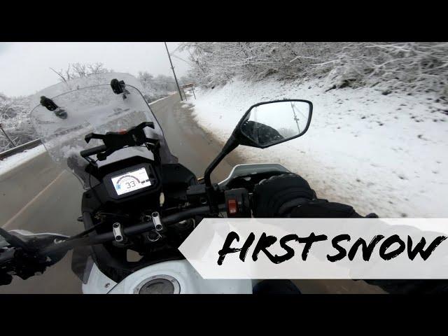 First Snow | Insights Ride | Honda Transalp 750