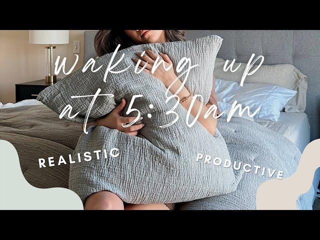 5:30am morning routine *PRODUCTIVE* (night owl to early bird transformation) | AMY SUN(DAY) VLOG