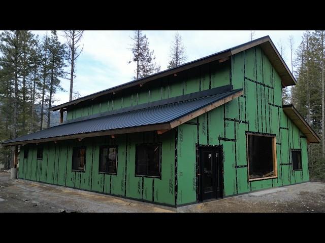 Building A BARNDOMINIUM On Our OWN - Installing And Flashing Entry, Dining Room And Kitchen WINDOWS