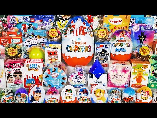 50 СЮРПРИЗОВ! МЕГА ВЫПУСК! Три кота, ПОНИ, куклы LOL, Дисней, LEGO Kinder Surprise Eggs unboxing