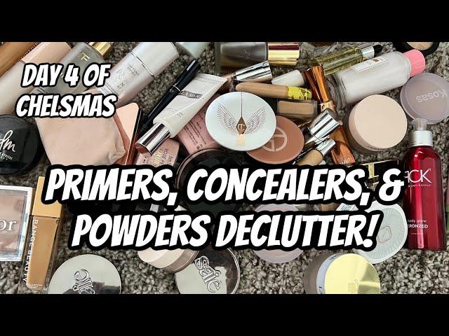 PRIMERS, CONCEALERS, & POWDERS DECLUTTER! | Decluttering HUNDREDS of Products!